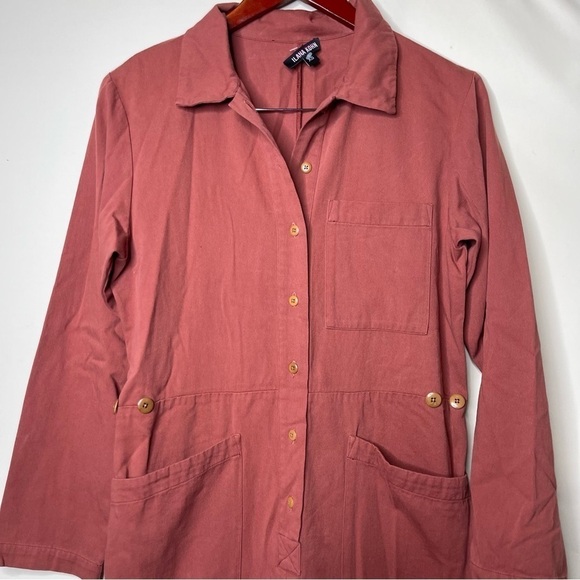 Ilana Kohn Long Sleeve Chichi Utility Coverall Jumpsuit in soft rust red sz XS - Picture 11 of 11